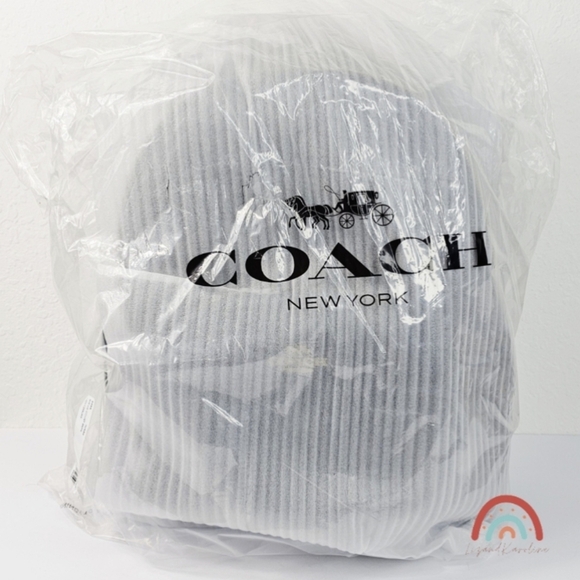 New! Coach Large Court Backpack in Signature Canvas Leather Gold Brown Black main image 13
